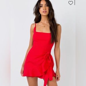 love lane mini red dress